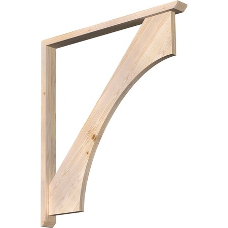 Ekena Millwork Westlake Slat Smooth Bracket w/ Offset Brace, Douglas Fir, 3 1/2"W x 40"D x 44"H BKT0402X40X44WTL06SDF